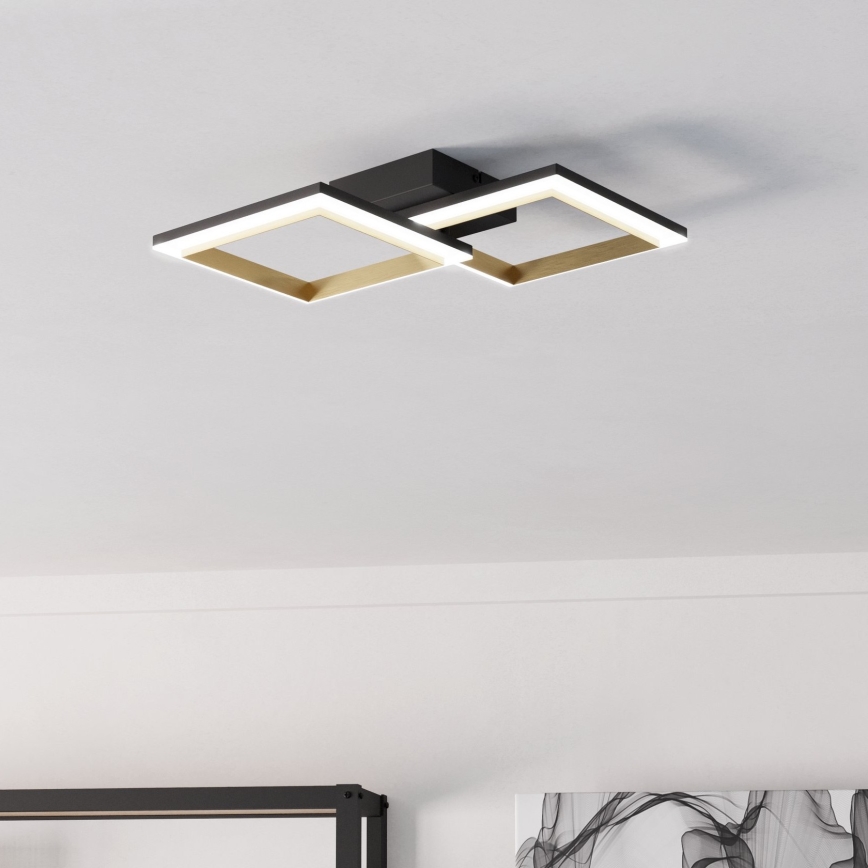 Eglo - LED loftlampe dæmpbar LED/18,4W/230V 4000K sort/guldfarvet