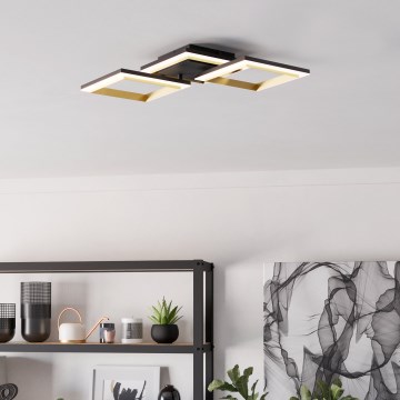 Eglo - LED loftlampe dæmpbar LED/20W/230V 4000K sort/guldfarvet
