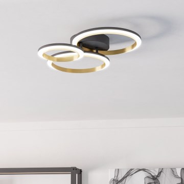 Eglo - LED loftlampe dæmpbar LED/20W/230V 4000K sort/guldfarvet