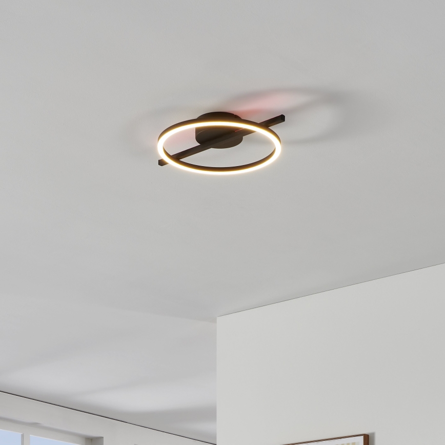 Eglo - LED loftlampe m. RGBW-farver dæmpbar LED/17W/230V 2700-6500K sort + fjernbetjening