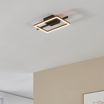 Eglo - LED loftlampe m. RGBW-farver dæmpbar LED/17W/230V 2700-6500K sort + fjernbetjening
