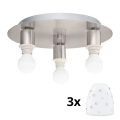 Eglo - LED loftlampe MY CHOICE 3xE14/4W/230V krom/hvid