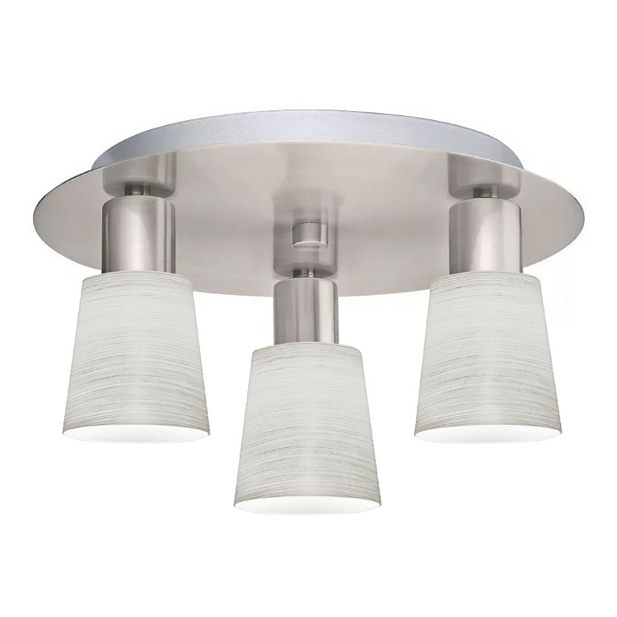 Eglo - LED loftlampe MY CHOICE 3xE14/4W/230V mat krom/cremefarvet