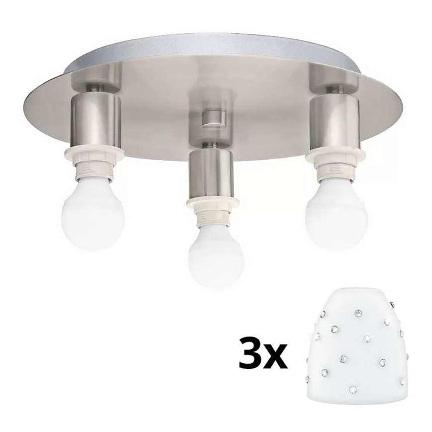 Eglo - LED loftlampe MY CHOICE 3xE14/4W/230V mat krom/hvid
