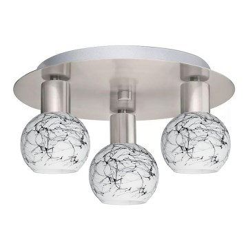 Eglo - LED loftlampe MY CHOICE 3xE14/4W/230V mat krom/hvid/sort