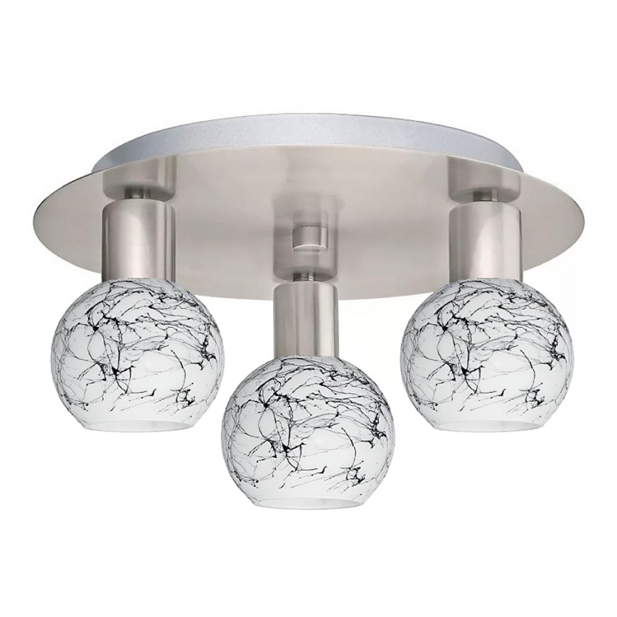 Eglo - LED loftlampe MY CHOICE 3xE14/4W/230V mat krom/hvid/sort