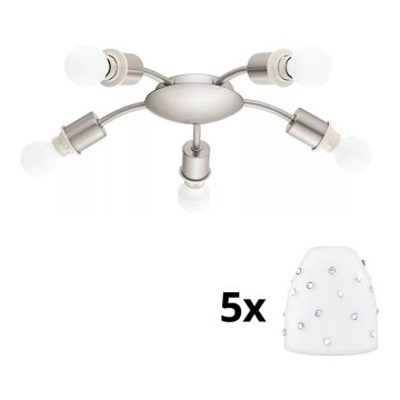 Eglo - LED loftlampe MY CHOICE 5xE14/4W/230V  mat krom/hvid