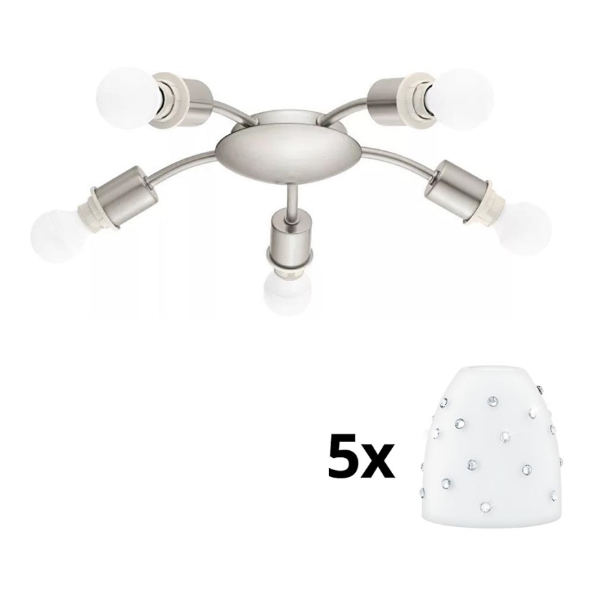 Eglo - LED loftlampe MY CHOICE 5xE14/4W/230V  mat krom/hvid