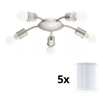 Eglo - LED loftlampe MY CHOICE 5xE14/4W/230V  mat krom/hvid