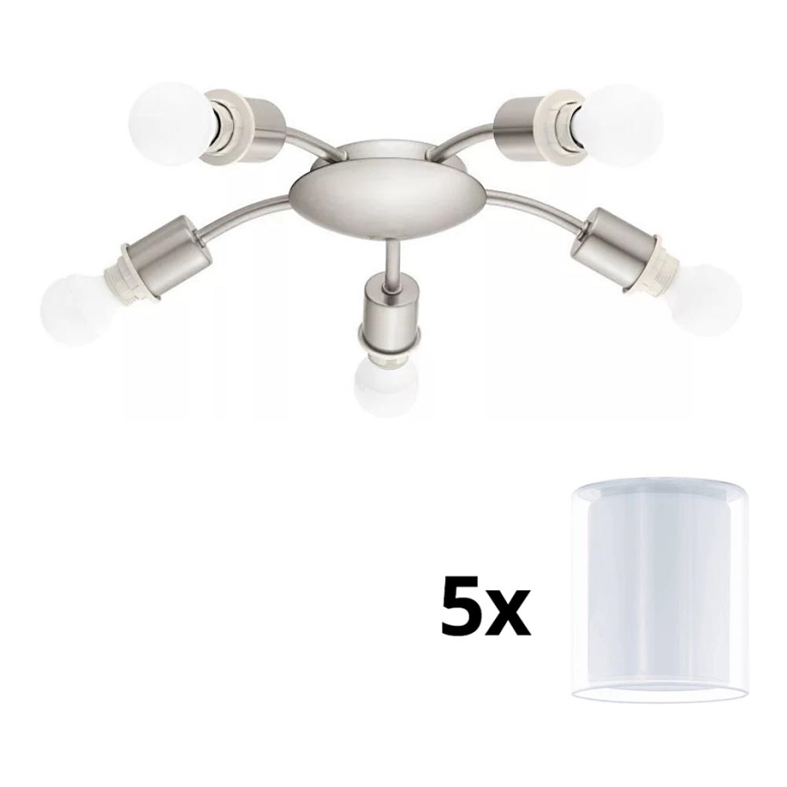 Eglo - LED loftlampe MY CHOICE 5xE14/4W/230V  mat krom/hvid