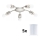 Eglo - LED loftlampe MY CHOICE 5xE14/4W/230V  mat krom/hvid