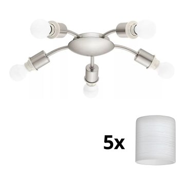 Eglo - LED loftlampe MY CHOICE 5xE14/4W/230V  mat krom/hvid