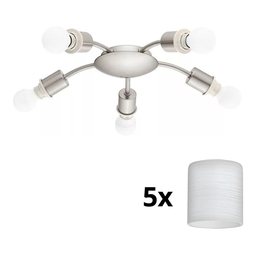 Eglo - LED loftlampe MY CHOICE 5xE14/4W/230V  mat krom/hvid