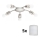 Eglo - LED loftlampe MY CHOICE 5xE14/4W/230V  mat krom/hvid