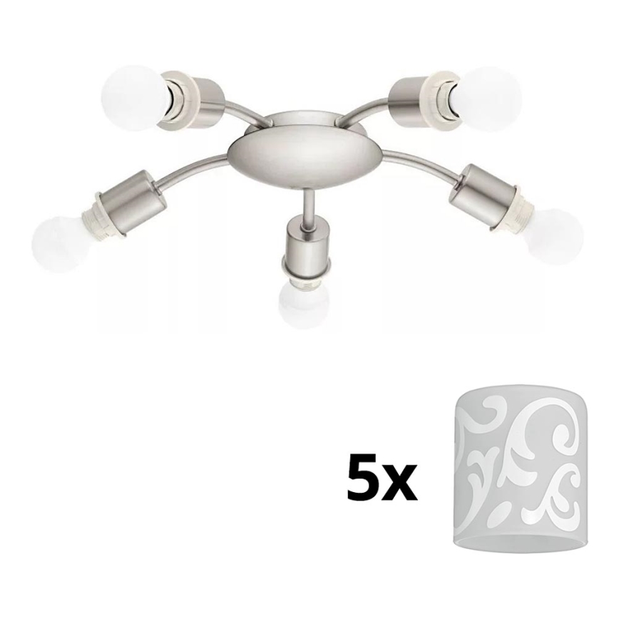Eglo - LED loftlampe MY CHOICE 5xE14/4W/230V  mat krom/hvid