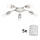 Eglo - LED loftlampe MY CHOICE 5xE14/4W/230V  mat krom/hvid