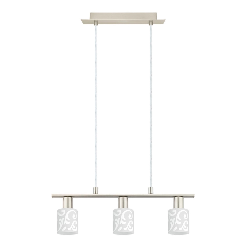 Eglo - LED loftlampe på kabel MY CHOICE 3xE14/4W/230V mat krom/hvid