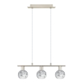 Eglo - LED loftlampe på kabel MY CHOICE 3xE14/4W/230V mat krom/hvid/sort