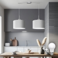 Eglo - LED Loftlampe på kabel TUNJA 2xE27/60W/230V hvid