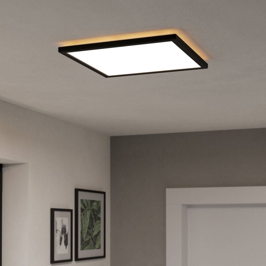 Eglo - LED loftlampe til badeværelse dæmpbar LED/17,6W/230V 2700-6500K 39x39 cm IP44 sort + fjernbetjening
