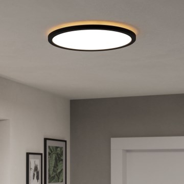 Eglo - LED loftlampe til badeværelse dæmpbar LED/18,5W/230V 2700-6500K diameter 38,9 cm IP44 sort + fjernbetjening