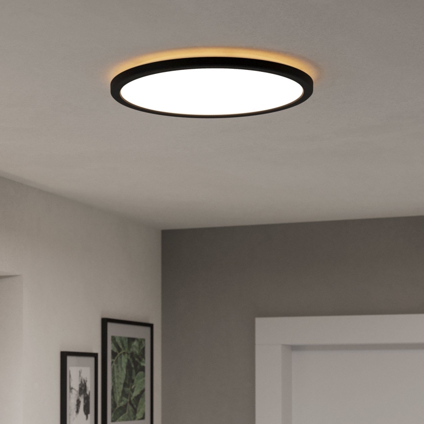 Eglo - LED loftlampe til badeværelse dæmpbar LED/18,5W/230V 2700-6500K diameter 38,9 cm IP44 sort + fjernbetjening