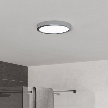 Eglo - LED loftlampe til badeværelse LED/11,5W/230V 2700/4000/6500K Ø 21,1 cm IP44 poleret krom