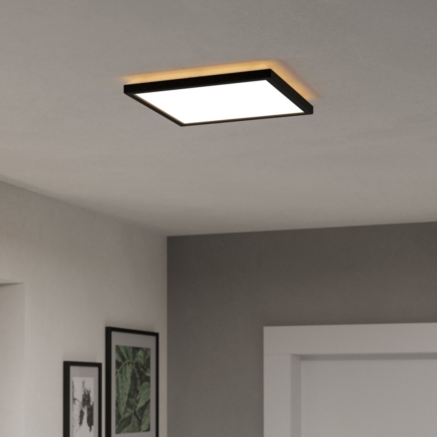 Eglo - LED loftlampe til badeværelse LED/13,4W/230V 2700/4000/6500K 29x29 cm IP44 sort