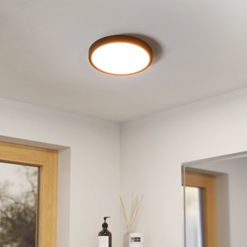 Eglo - LED loftlampe til badeværelse LED/14,2W/230V 2700/4000/6500K Ø 27,8 cm IP44 sort