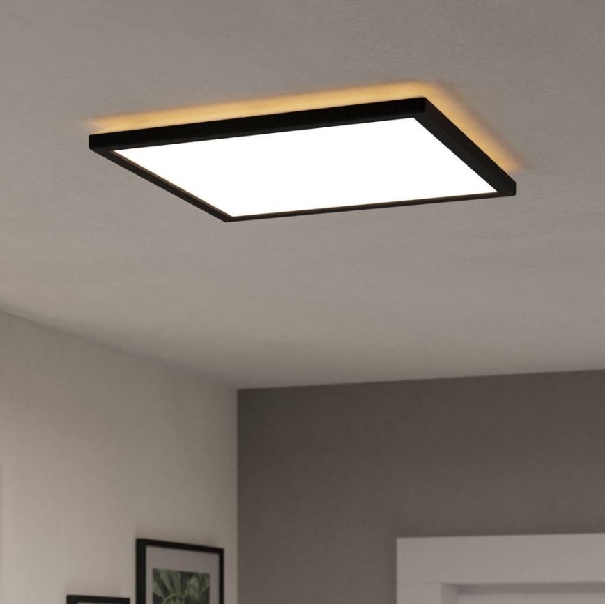 Eglo - LED loftlampe til badeværelse LED/17,6W/230V 2700/4000/6500K 39x39 cm IP44 sort