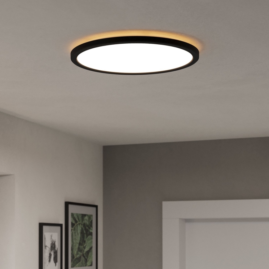 Eglo - LED loftlampe til badeværelse LED/18,5W/230V 2700K/4000K/6500K diameter 38,9 cm IP44 sort