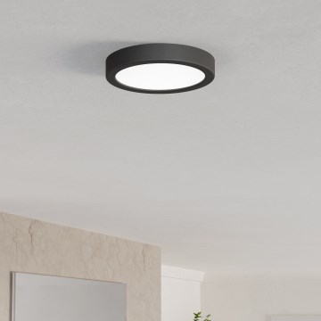 Eglo - LED loftlampe til badeværelse LED/7,5W/230V 2700/4000/6500K Ø 16,6 cm IP44 sort