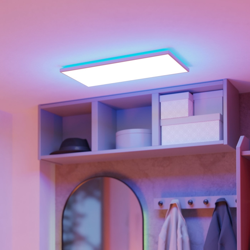 Eglo - LED loftlampe til badeværelse m. RGBW-farver dæmpbar LED/17,2W/230V 2700-6500K 30x57 cm IP44 hvid ZigBee