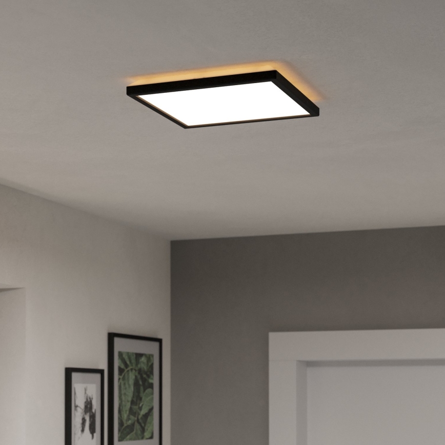 Eglo - LED m. RGBW-farver Loftlampe til badeværelse dæmpbar LED/13,4W/230V 2700-6500K 29x29 cm IP44 sort