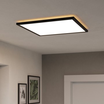 Eglo - LED m. RGBW-farver Loftlampe til badeværelse dæmpbar LED/17W/230V 2700-6500K 50x50cm IP44 sort ZigBee