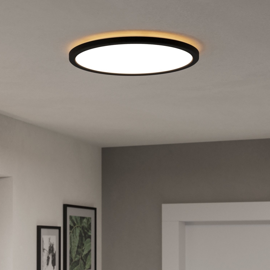 Eglo - LED m. RGBW-farver Loftlampe til badeværelse dæmpbar LED/18,5W/230V 2700-6500K pr.38,9cm IP44 sort ZigBee