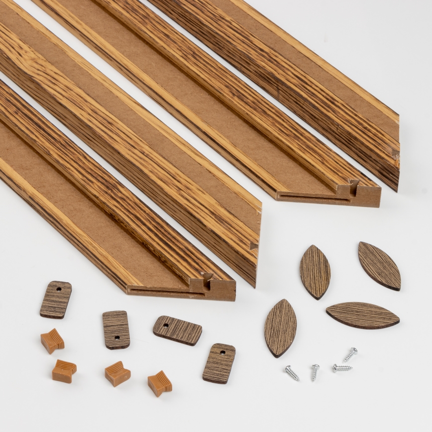 Eglo - LED panel dæmpbart POZZALLO WOOD LED/21W/230V 2700-6500K 49,5x49,5 cm brun + fjernbetjening