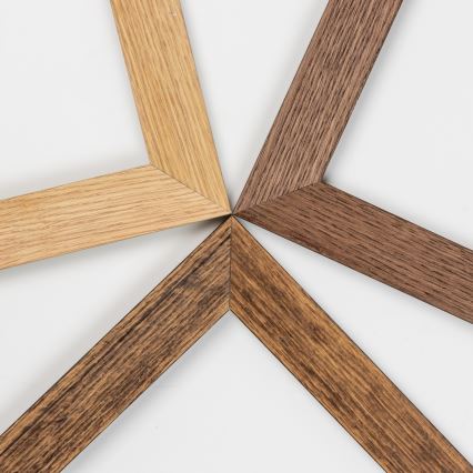 Eglo - LED panel dæmpbart POZZALLO WOOD LED/21W/230V 2700-6500K 49,5x49,5 cm brun + fjernbetjening