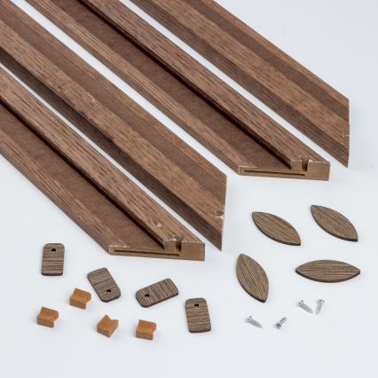 Eglo - LED Panel dæmpbart POZZALLO WOOD LED/21W/230V 2700-6500K 49,5x49,5 cm mørkebrun + fjernbetjening