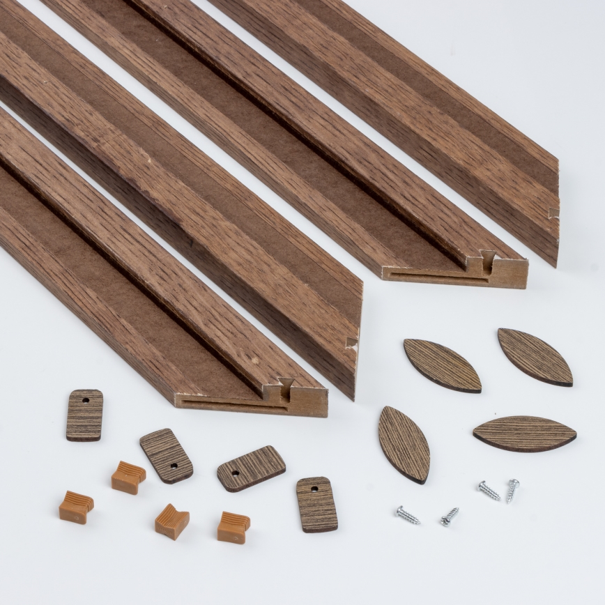 Eglo - LED Panel dæmpbart POZZALLO WOOD LED/21W/230V 2700-6500K 49,5x49,5 cm mørkebrun + fjernbetjening