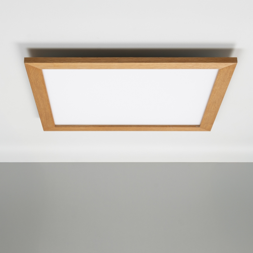 Eglo - LED panel dæmpbart SALOBRENA-CL WOOD LED/31W/230V 2700-6500K 64x64 cm brun