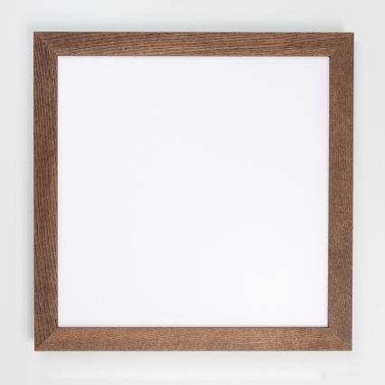 Eglo - LED panel m. RGB-farver dæmpbart SALOBRENA-C WOOD LED/30,5W/230V 2700-6500K 64x64 cm mørkebrun + fjernbetjening