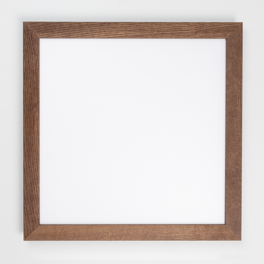 Eglo - LED panel m. RGB-farver dæmpbart SALOBRENA-C WOOD LED/30,5W/230V 2700-6500K 64x64 cm mørkebrun + fjernbetjening