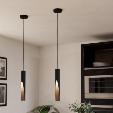 Eglo - LED pendel 1xGU10/4,5W/230V 3000K sort/brun