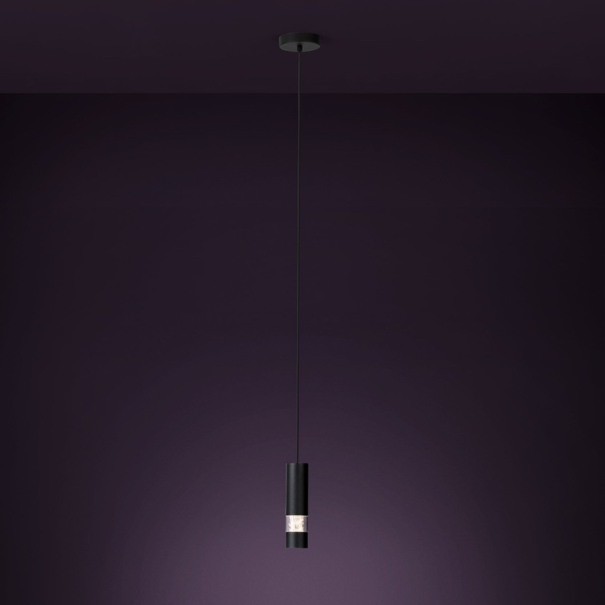 Eglo - LED pendel 1xGU10/4,6W/230V sort