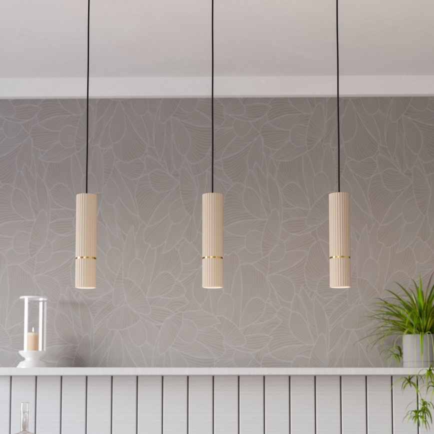 Eglo - LED pendel 3xGU10/5W/230V 3000K beige