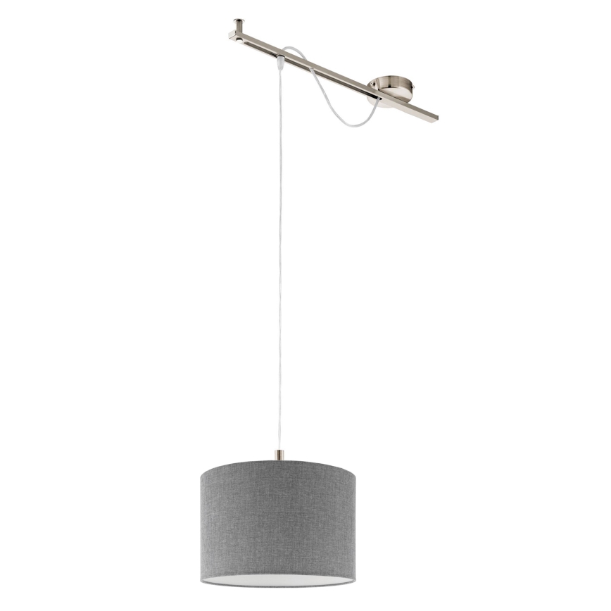 Eglo - LED pendel CALCENA 1xE27/60W/230V krom/grå