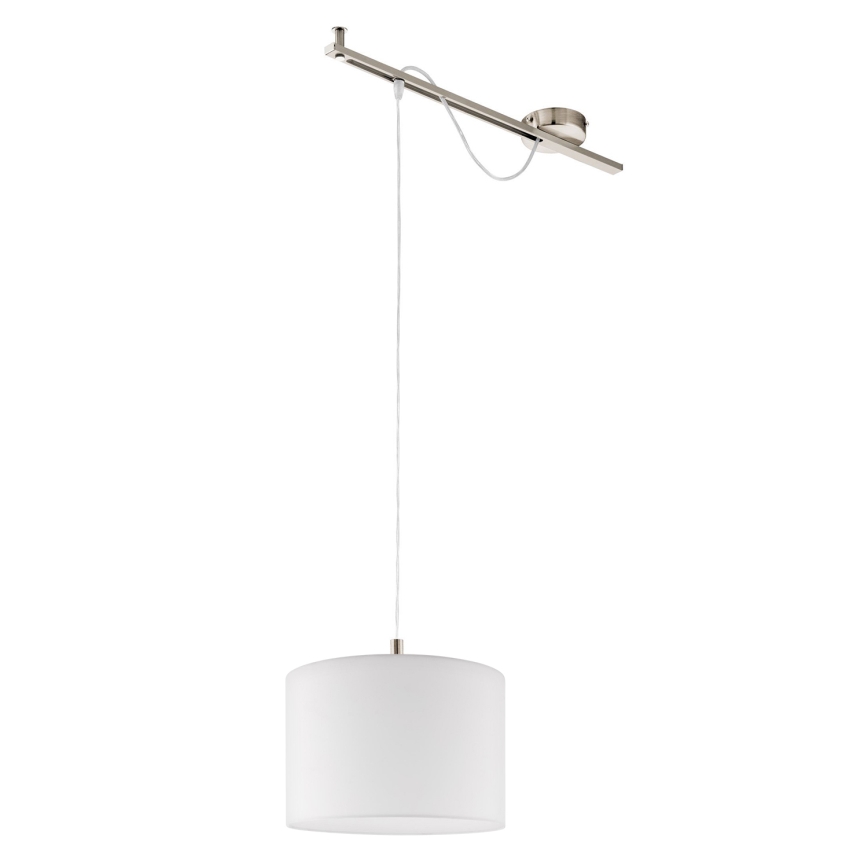 Eglo - LED  Pendel CALCENA 1xE27/60W/230V mat krom/hvid