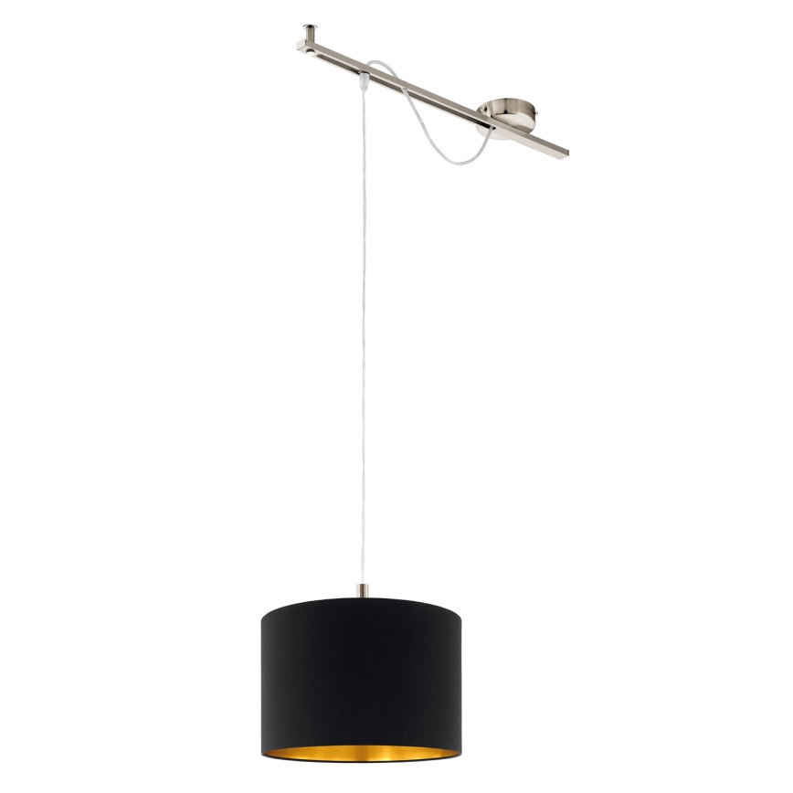 Eglo - LED pendel CALCENA 1xE27/60W/230V krom/sort