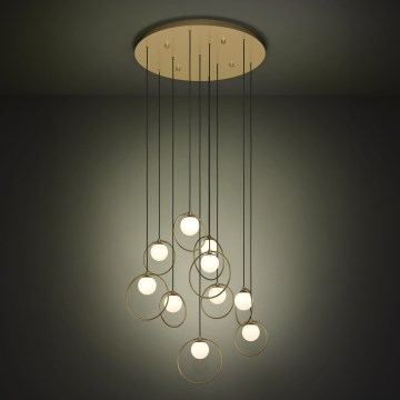 Eglo - LED pendel dæmpbar 10xLED/3W/230V 3000K diameter 58 cm guldfarvet